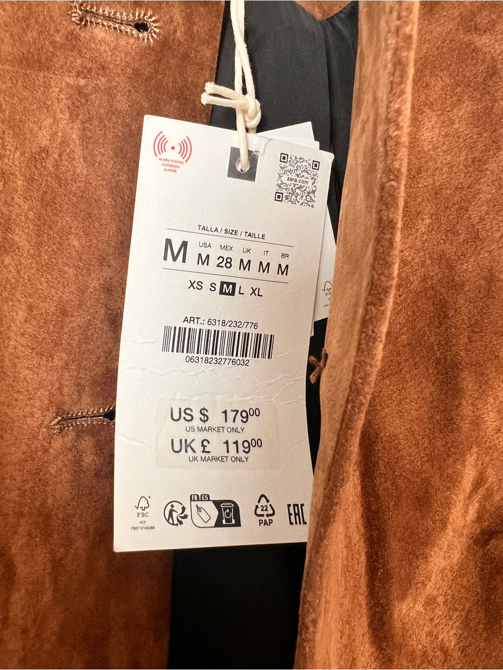 Zara Brown Suede Button-Down Jacket - Picture 11 of 13